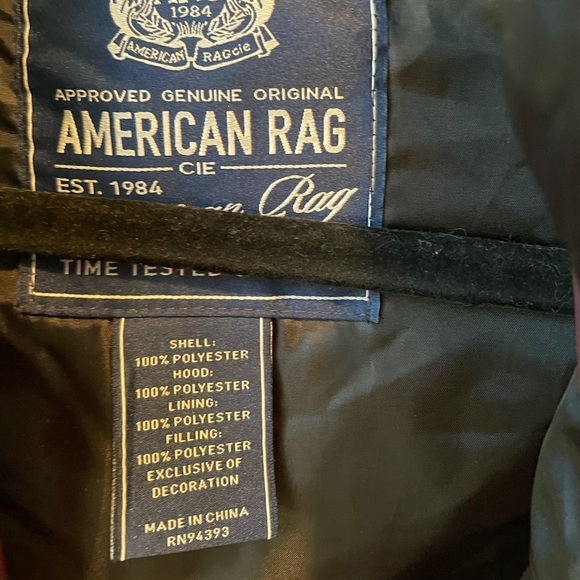 American Rag men’s burgundy hooded bomber jacket small - Picture 4 of 13